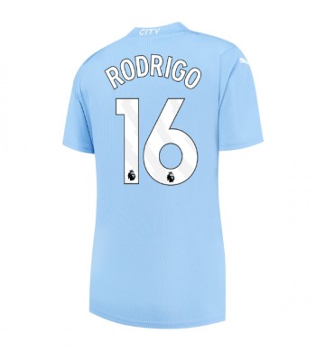 Manchester City Rodri Hernandez #16 Koszulka Podstawowych Kobiety 2023-24 Krótki Rękaw
